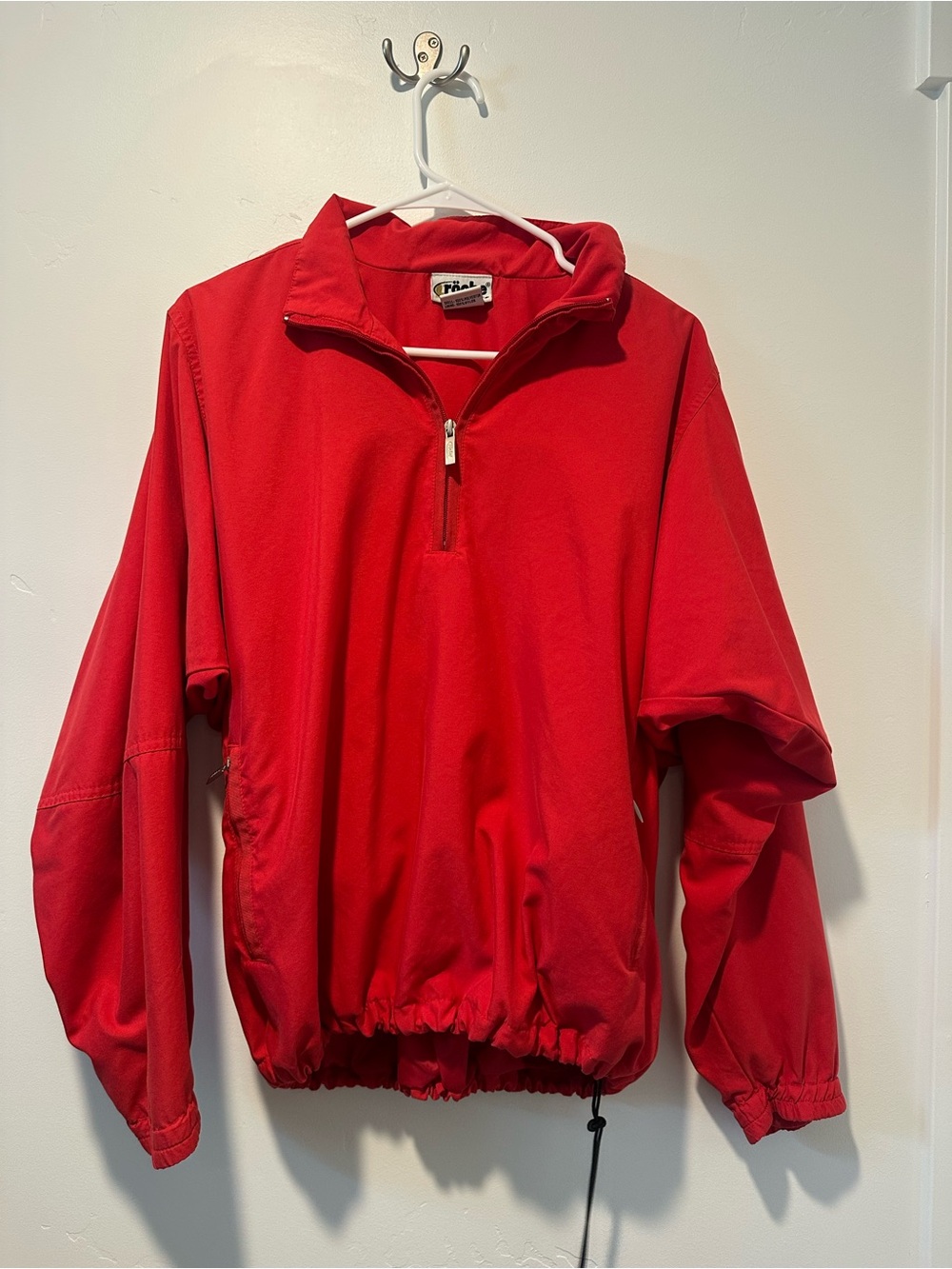 Men's Red Half-Zip Pullover Jacket